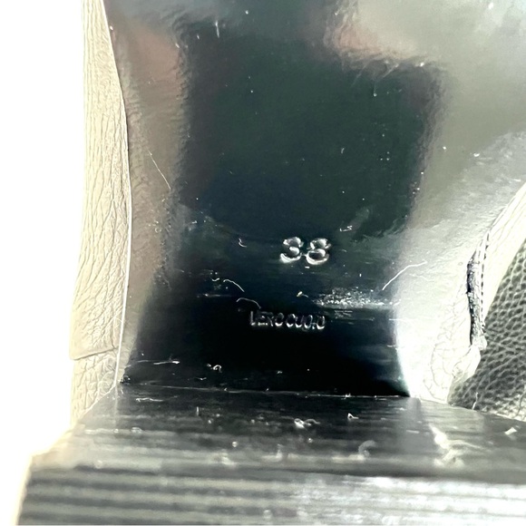 ALEXANDER WANG Gabi Red Rose w Black Leather Silver Cutout Heel Ankle Boot Sz 38 - Picture 11 of 14